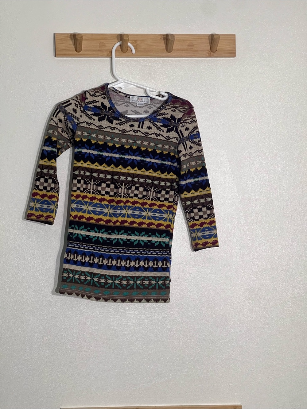 Toddler baby girl Multicolor Knit winter fall Dress - Classic Patterned Casual